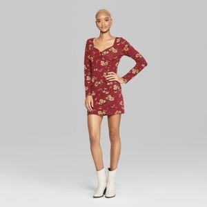 Wild Fable Floral Long Sleeve Mini Dress